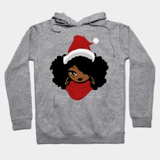 Afro Santa Claus Black Girl Magic Ugly Christmas Melanin Hoodie